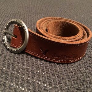 Brown leather belt